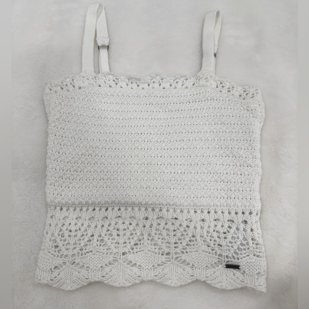 Hollister Crochet Tank White XS